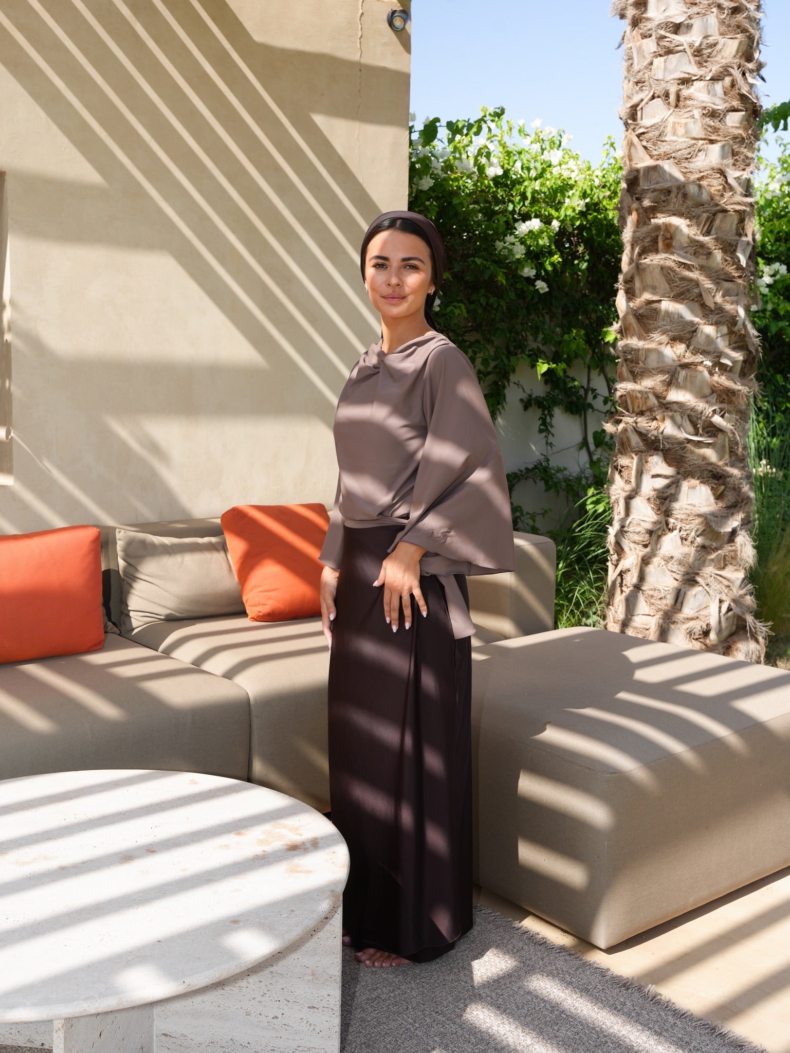 SWIMWEAR SKIRT - TAUPE