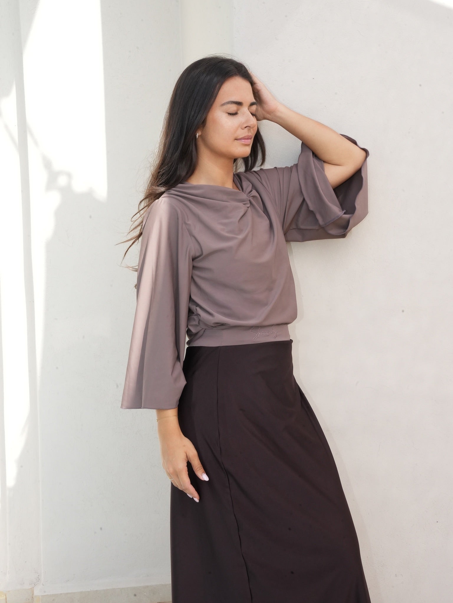 SWIMWEAR SKIRT - TAUPE